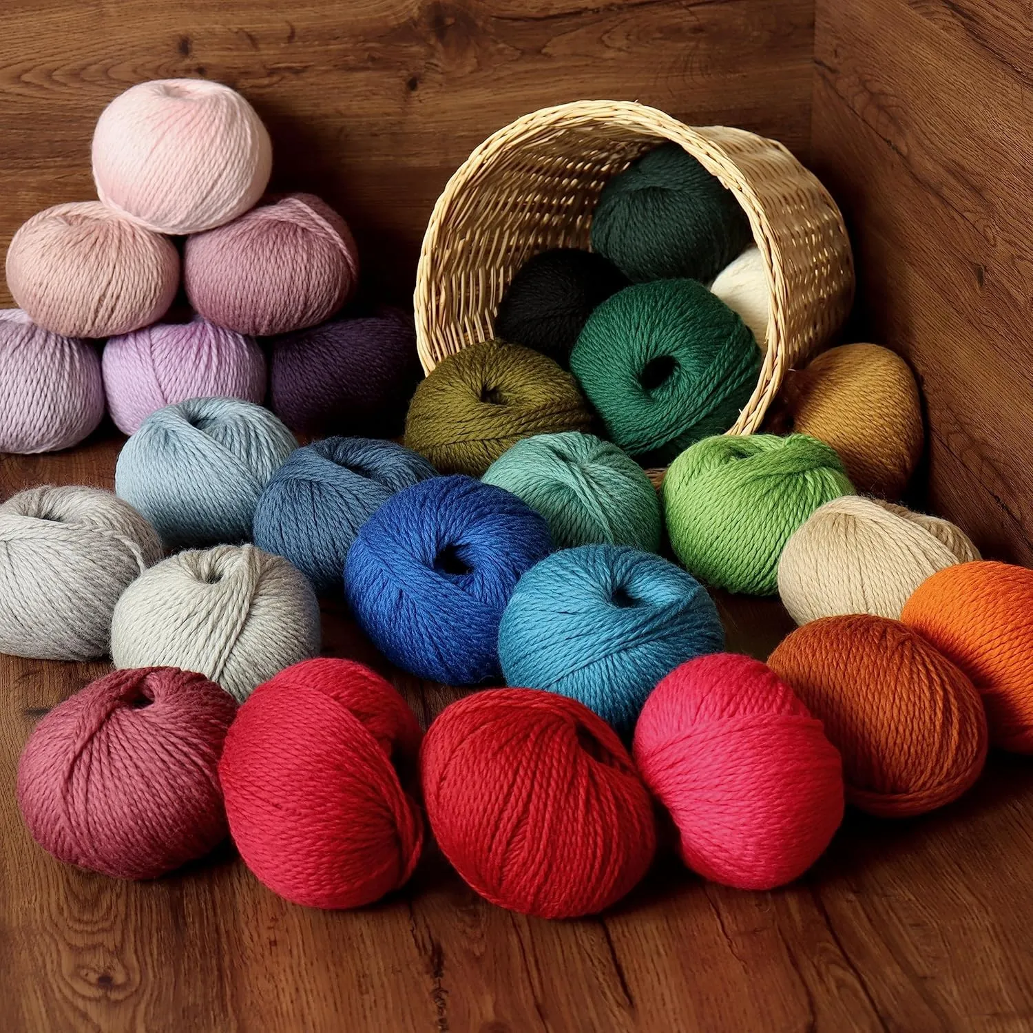 100% Highland Wool Yarn - Sourced Directly from Peru - Heavenly Soft and Perfect for Knitting and Crocheting (Worsted, Baby Pink)