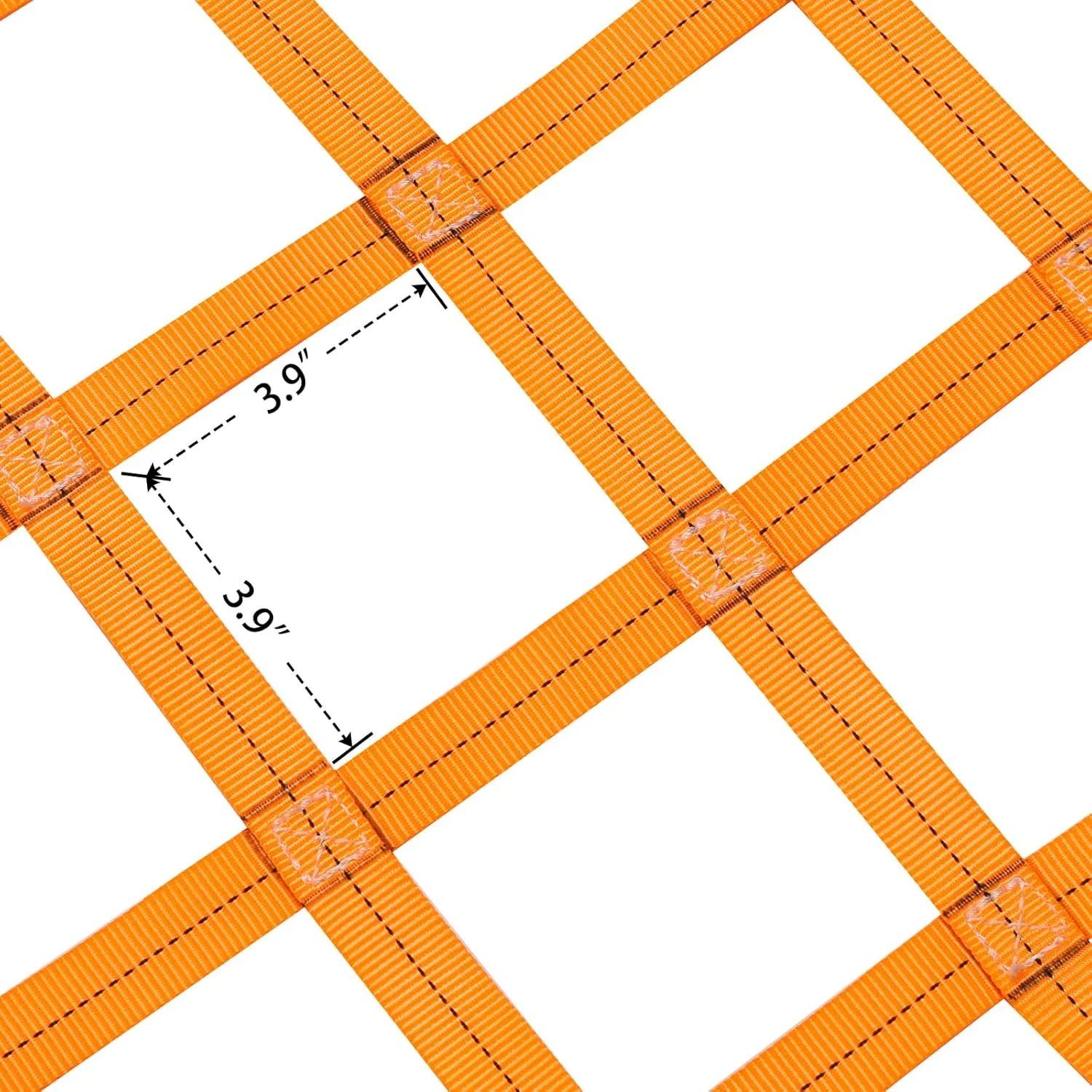3.28' x 3.28' Cargo Lifting Nets - Flat Polyester Sling Hoisting Net - Max. Load Capacity: 661lbs.