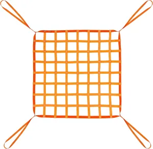 3.28' x 3.28' Cargo Lifting Nets - Flat Polyester Sling Hoisting Net - Max. Load Capacity: 661lbs.
