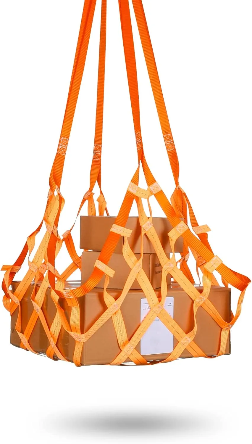 3.28' x 3.28' Cargo Lifting Nets - Flat Polyester Sling Hoisting Net - Max. Load Capacity: 661lbs.