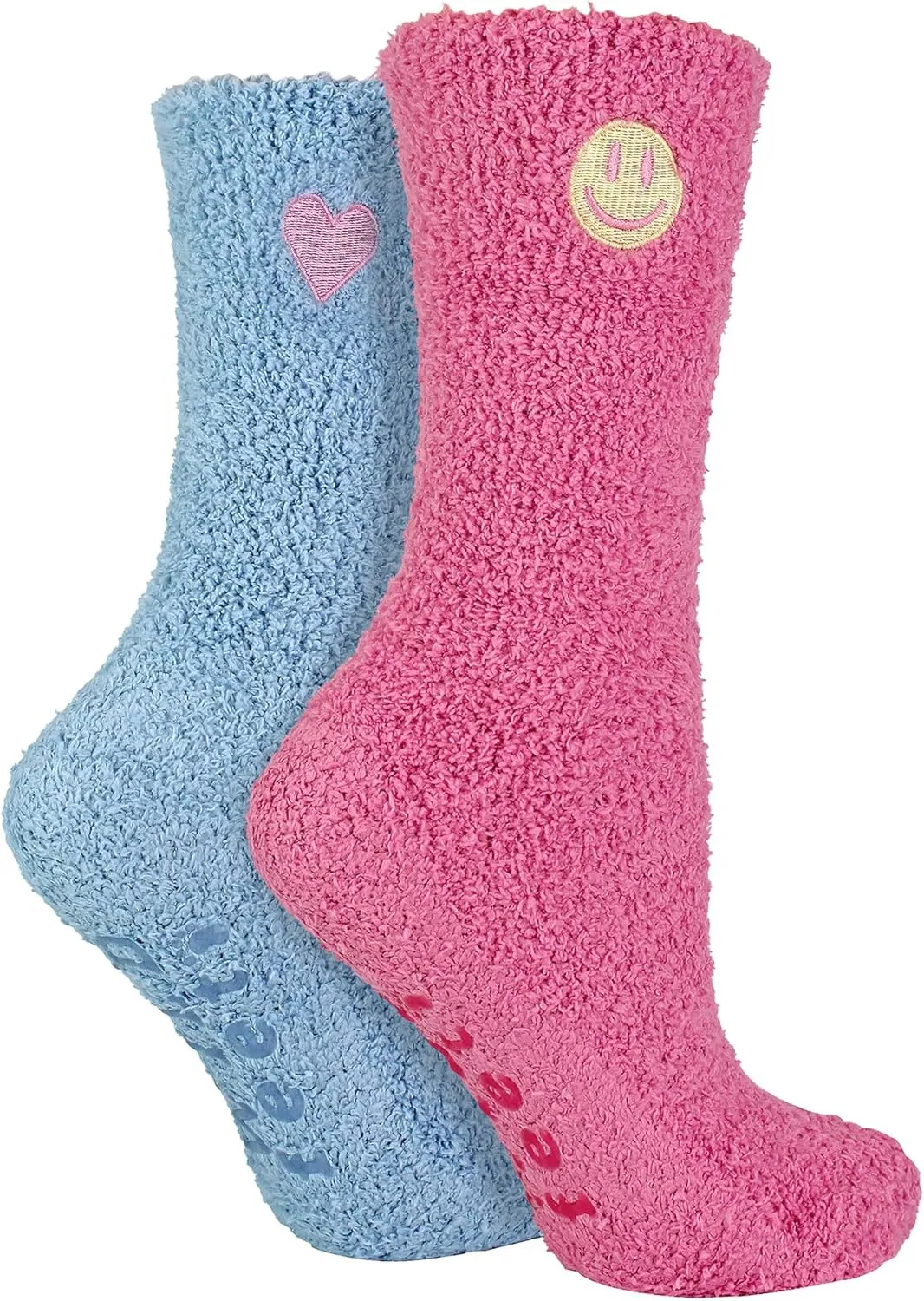 4 Pack Womens Cosy Bed Socks Fleece Warm Lounge Socks with Grippers