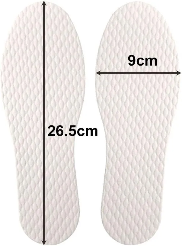 5/10/20 Pairs Disposable Breathable Thin Insoles Barefoot Insoles for US Size 6-9 (20 Pairs)