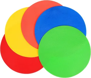 5Pcs Durable Flat Spot Markers for Gymnastics Soccer Baseball and Agility Training Non Slip Poly Markers for Indoor and Outdoor Use