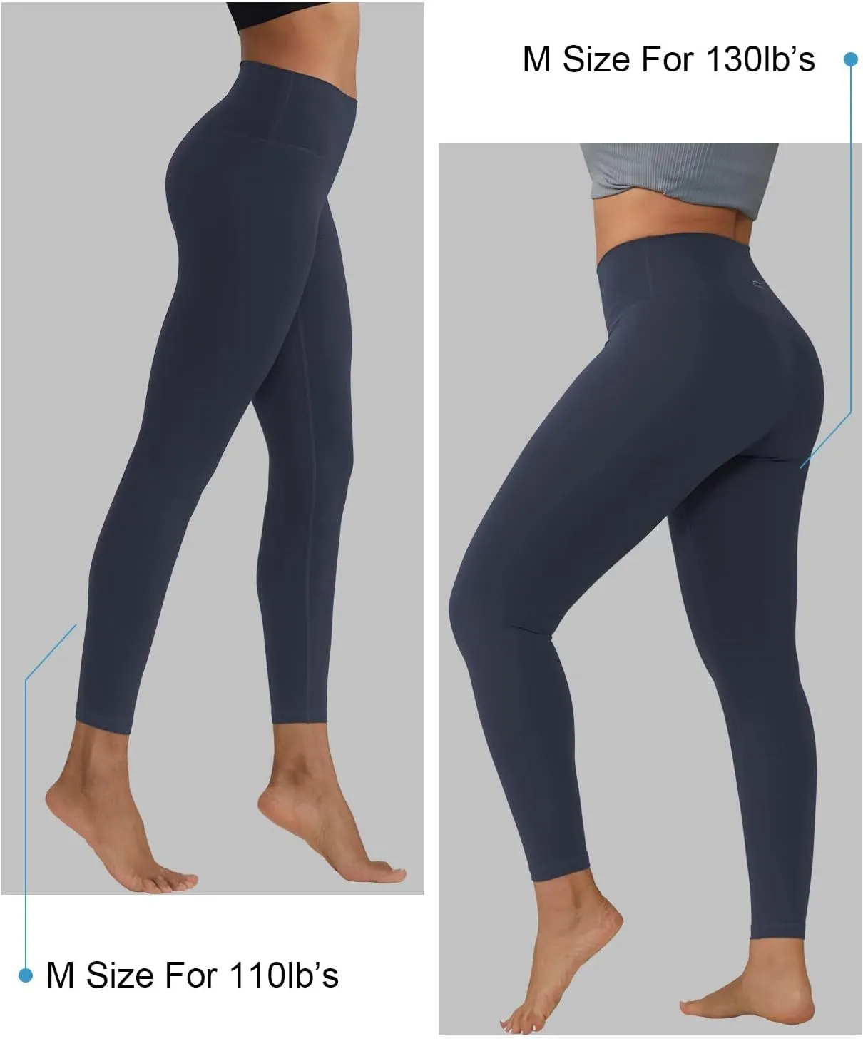 ALONG FIT High Waisted Leggings with Pockets, Tummy Control Workout Leggings for Women 25’’ Soft Yoga Pants Gym Sport Lounge