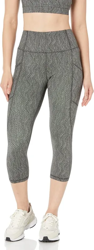 Amazon Essentials Women's Active Sculpt Workout Athleisure High Rise Capri Leggings with Pockets (Available in Plus Size)