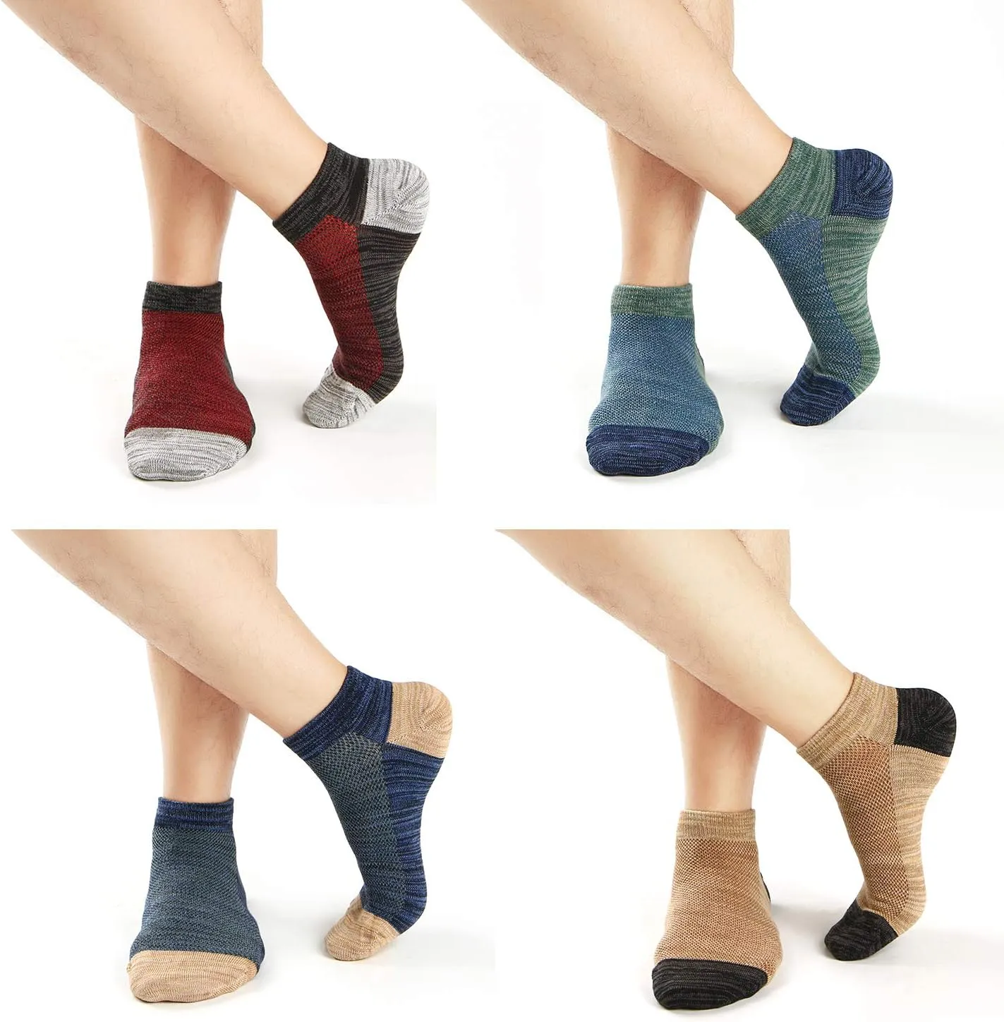 Ankle Low Cut Socks for Men/Women Short Cotton Casual Anti-Skid Moisture Wicking Socks