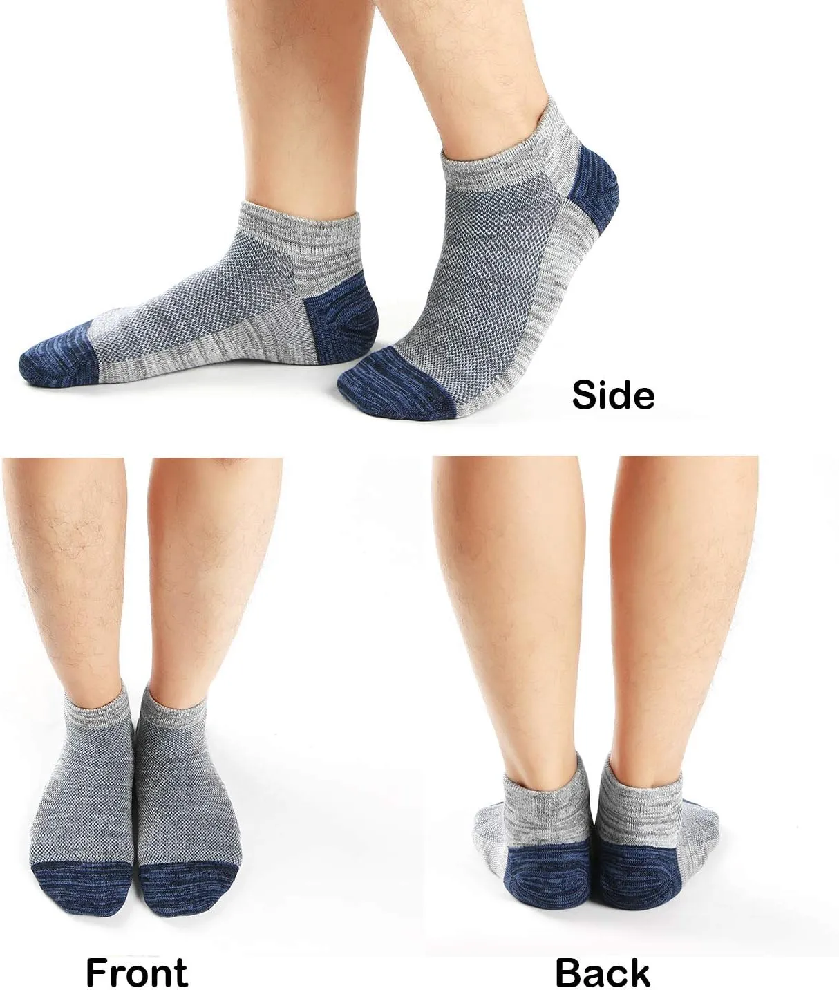 Ankle Low Cut Socks for Men/Women Short Cotton Casual Anti-Skid Moisture Wicking Socks