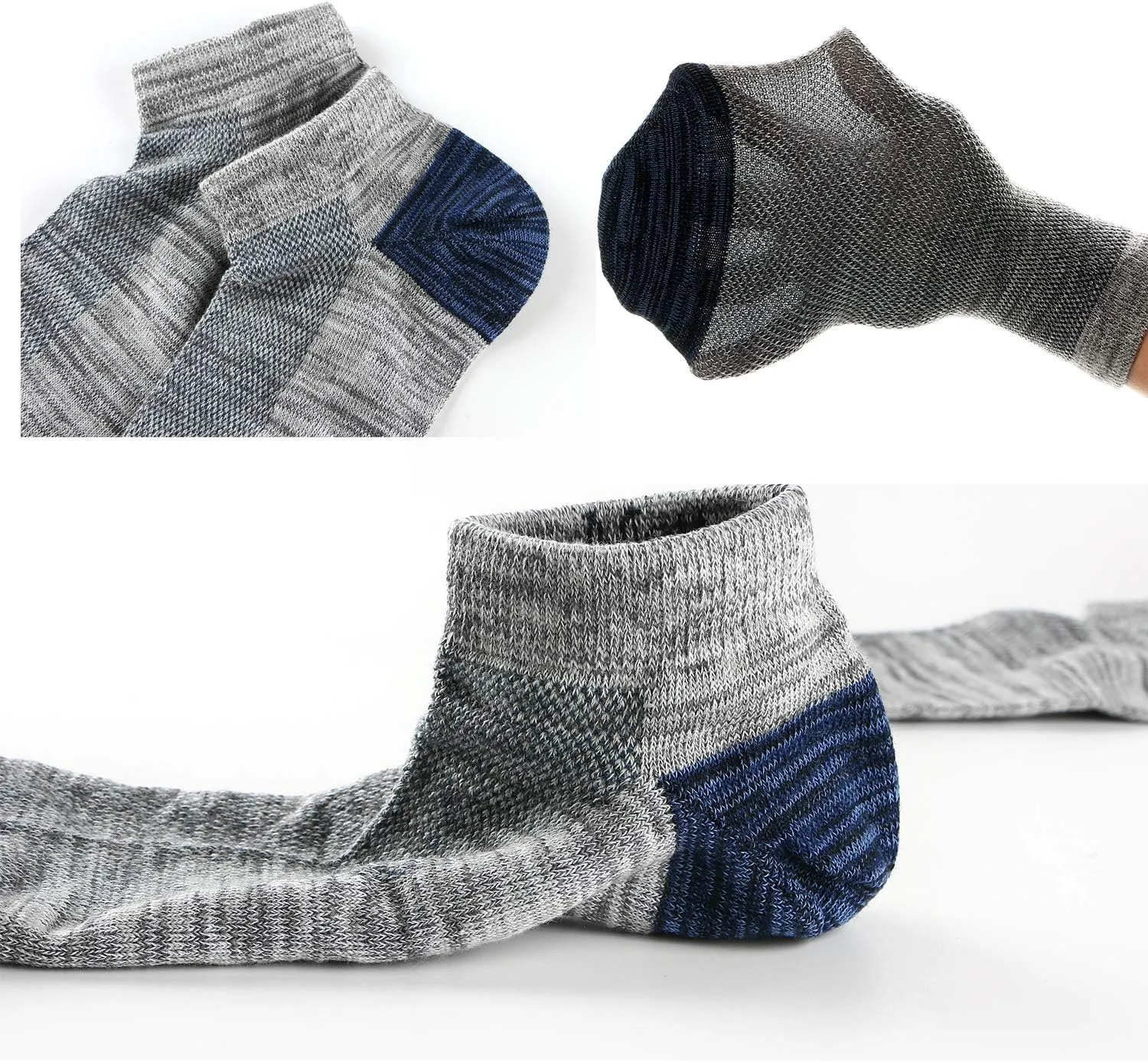 Ankle Low Cut Socks for Men/Women Short Cotton Casual Anti-Skid Moisture Wicking Socks
