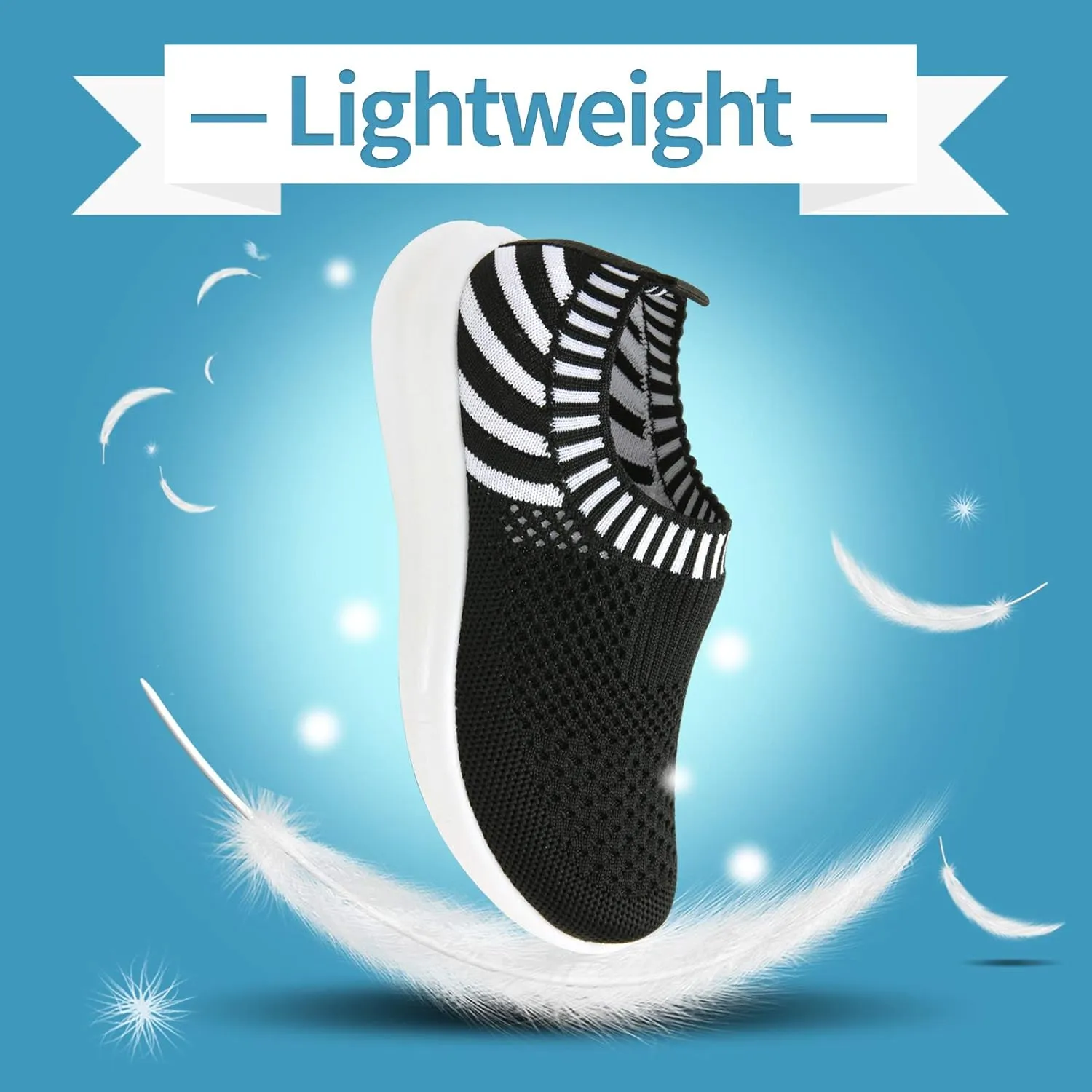 Apawwa Boys Girls Sneakers Kids Lightweight Slip On Running Shoes Pink/Blue/Navy/Black Walking Shoes Breathable Tennis Shoes for Toddler/Little Kids/Big Kids