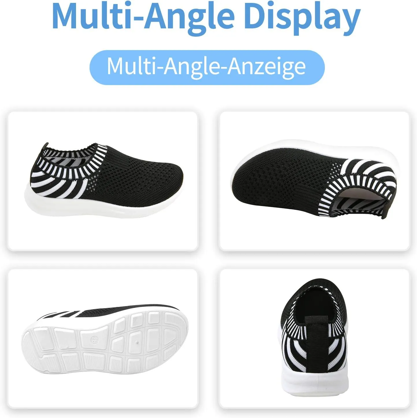 Apawwa Boys Girls Sneakers Kids Lightweight Slip On Running Shoes Pink/Blue/Navy/Black Walking Shoes Breathable Tennis Shoes for Toddler/Little Kids/Big Kids