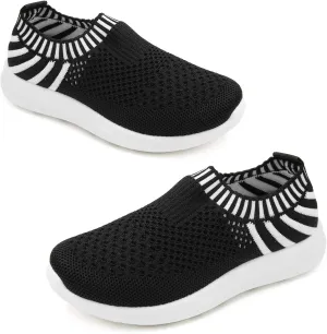 Apawwa Boys Girls Sneakers Kids Lightweight Slip On Running Shoes Pink/Blue/Navy/Black Walking Shoes Breathable Tennis Shoes for Toddler/Little Kids/Big Kids