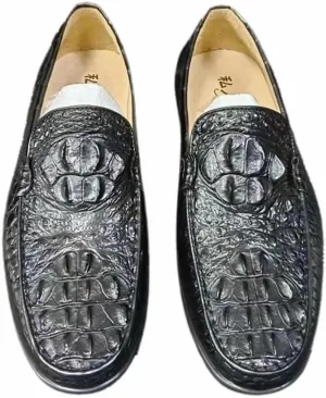 Authentic True Crocodile Skin Men's Casual Soft Moccasins Shoes Genuine Exotic Alligator Leather Male Chic Slip-on Flats