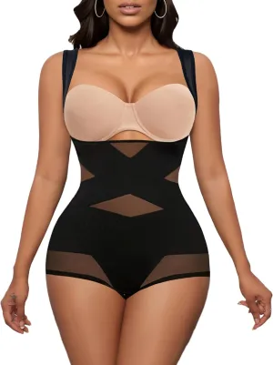 Avidlove Shapewear Bodysuit for Women Body Shaper Tummy Control Shapewear Plus Size Body Suits with Snap Crotch