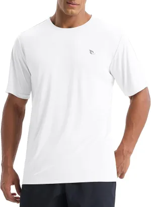 baleaf Men's UPF 50  Sun Protection Shirts UV SPF Short Sleeve T-Shirts Rash Guard Quick Dry Lightweight Hiking Athletic