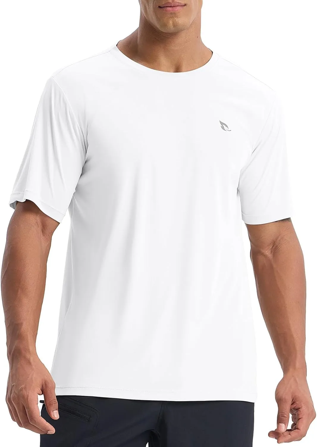 baleaf Men's UPF 50  Sun Protection Shirts UV SPF Short Sleeve T-Shirts Rash Guard Quick Dry Lightweight Hiking Athletic