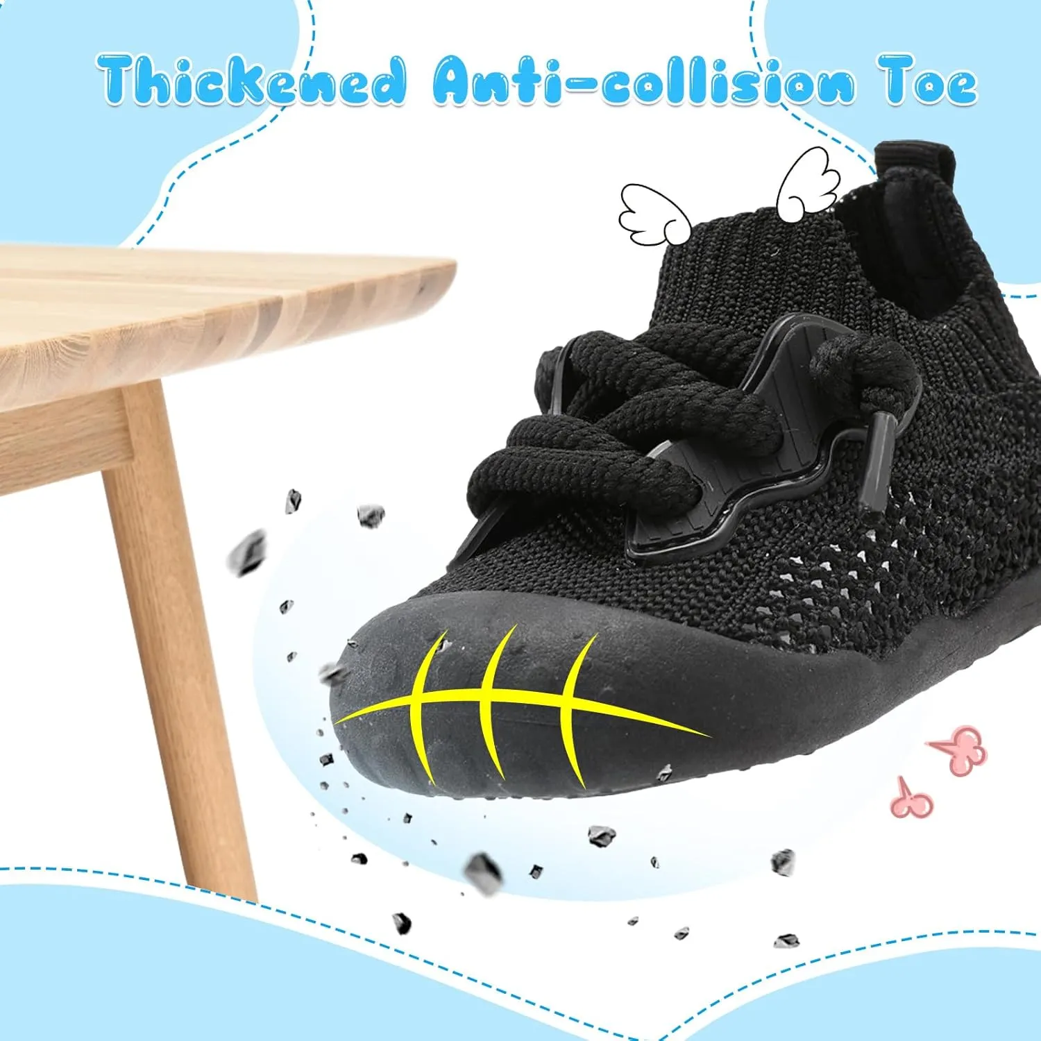 BARERUN Baby Shoes Baby First Walking Shoes Infant Sneakers Wide Barefoot Slip on Soft Sole Boys Girls Crib Shoe Toddler Breathable Lightweight House Socks