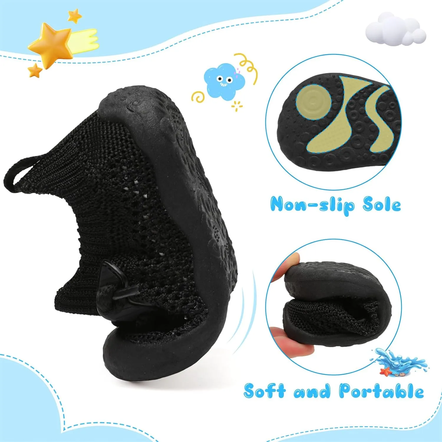 BARERUN Baby Shoes Baby First Walking Shoes Infant Sneakers Wide Barefoot Slip on Soft Sole Boys Girls Crib Shoe Toddler Breathable Lightweight House Socks