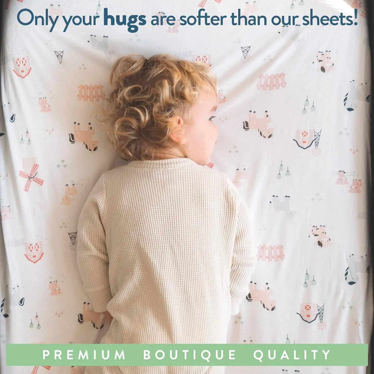 Bassinet Fitted Sheets for Halo Bassinest Swivel Sleeper Mattress – Snuggly Soft 100% Jersey Cotton – 2 Pack – Farm Animals – 2 Pack