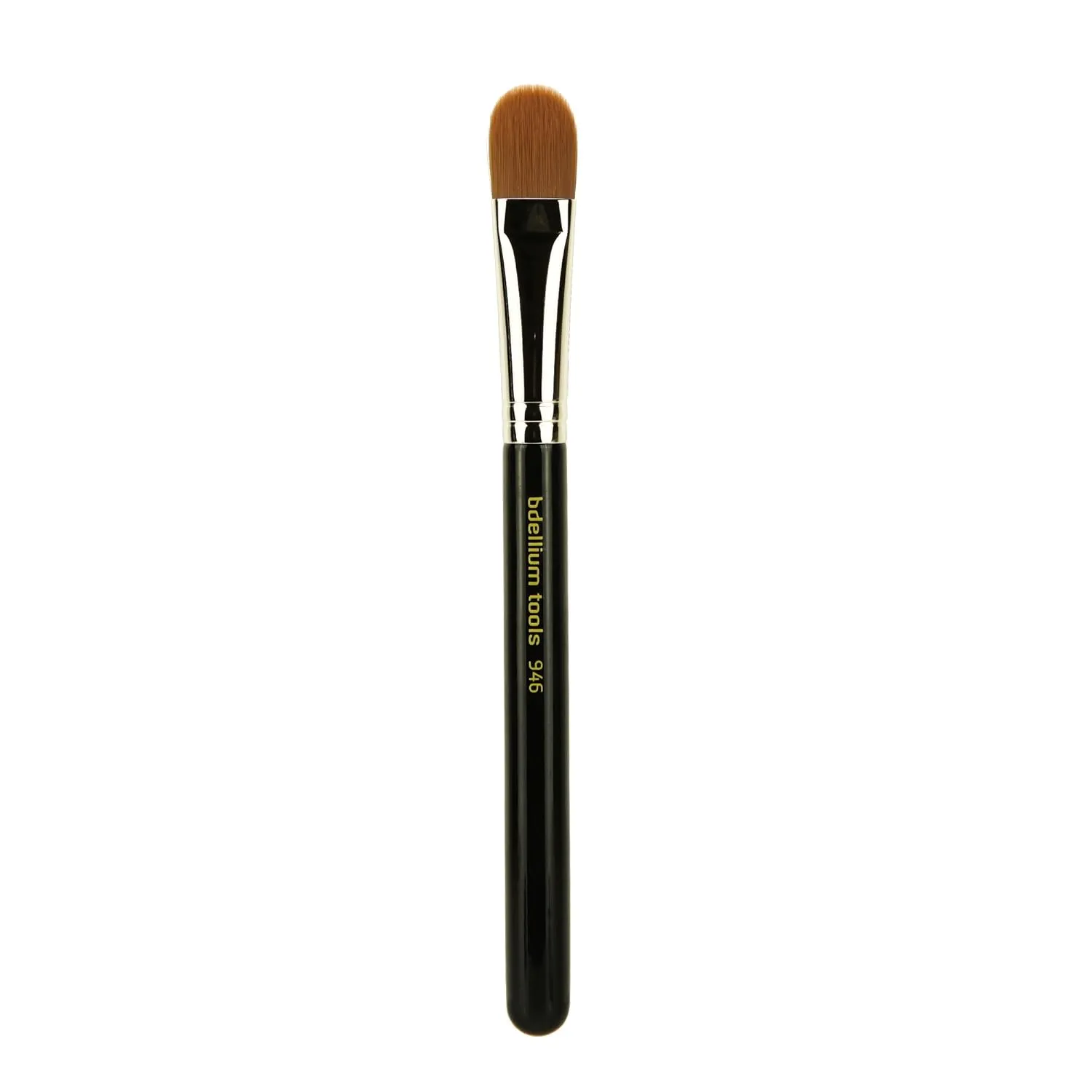 Bdellium Tools Professional Makeup Brush - Maestro Series 946 Firm Foundation - With Soft Synthetic Fibers, For Blending & Contouring (Black, 1pc)