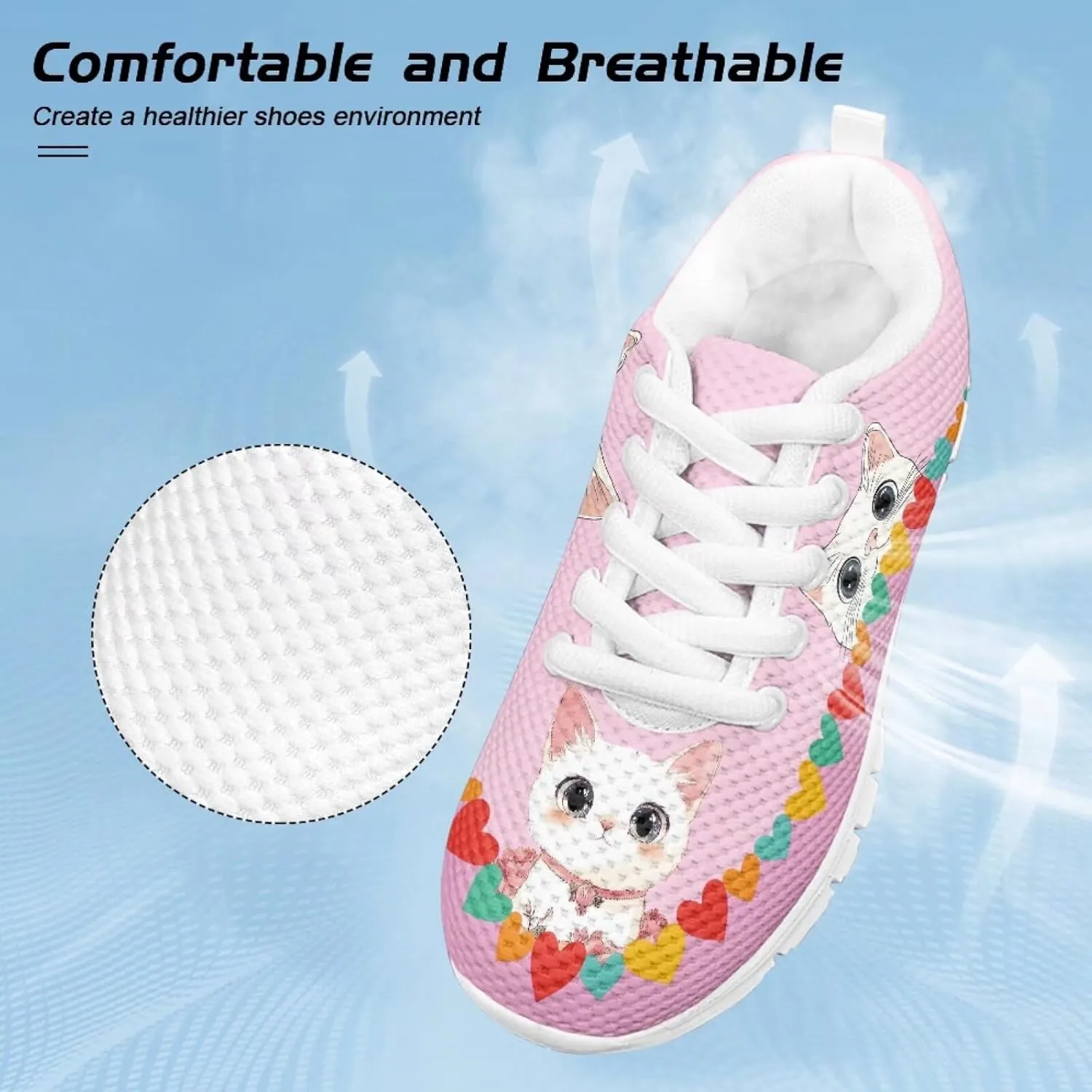 Belidome Boys Girls Kids Sneakers Knitted Mesh Sports Shoes Lightweight Breathable for Running Walking Hiking