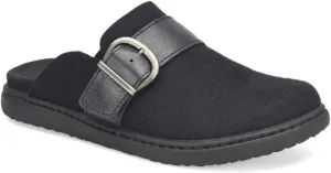 BORN Womens Lia Leather Trim Wool Clogs