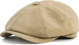 BOTVELA Men's Newsboy Gatsby Hat Cotton Vintage Flat Ivy Cabbie Cap