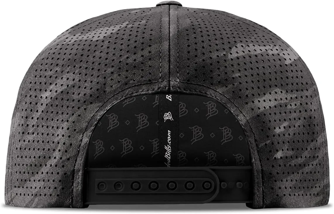 Branded Bills Bare Elite Hat, Performance Paneling, Adjustable Snapback, Silk-Soft Front Lining, Water-Repellent Shell