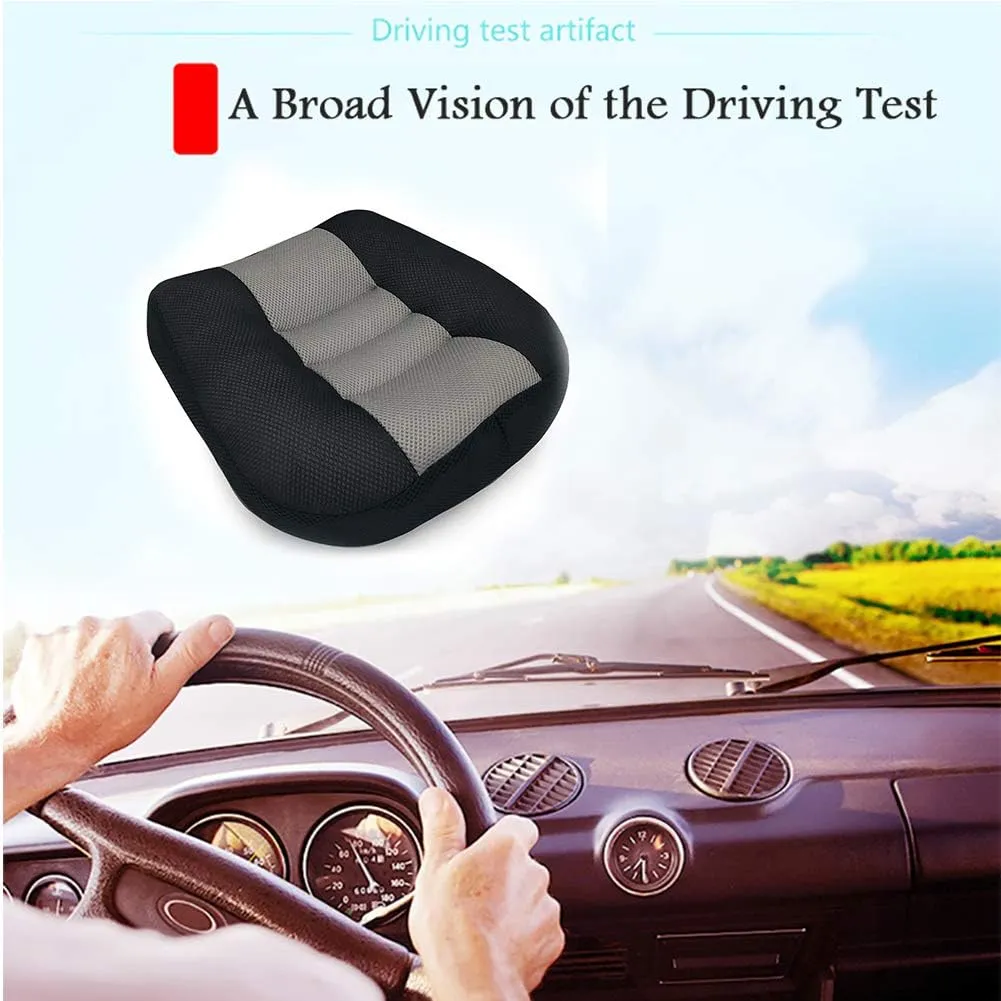 Car Booster Seat Cushion Raise The Height for Short People Driving Hip (Tailbone) and Lower Cack Fatigue Relief Suitable for Trucks, Cars, SUVs, Office Chairs, Wheelchairs (Black and Gray)