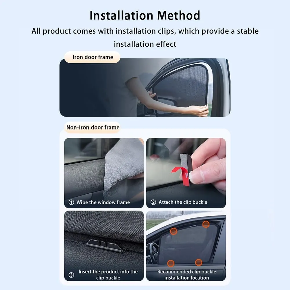 Car Window Shades for Suzuki Super Vitra, Breathable Mesh Sun Shield Car Window Shade Sunshades Privacy Curtains Heat Block Car Side Window Sun Shade,7pcs Wholecar