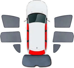 Car Window Shades for Suzuki Super Vitra, Breathable Mesh Sun Shield Car Window Shade Sunshades Privacy Curtains Heat Block Car Side Window Sun Shade,7pcs Wholecar