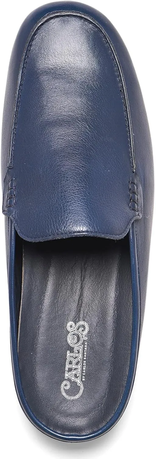 Carlos Santana Planeo Slides for Men | Leather Footbed | Rubber Outsole