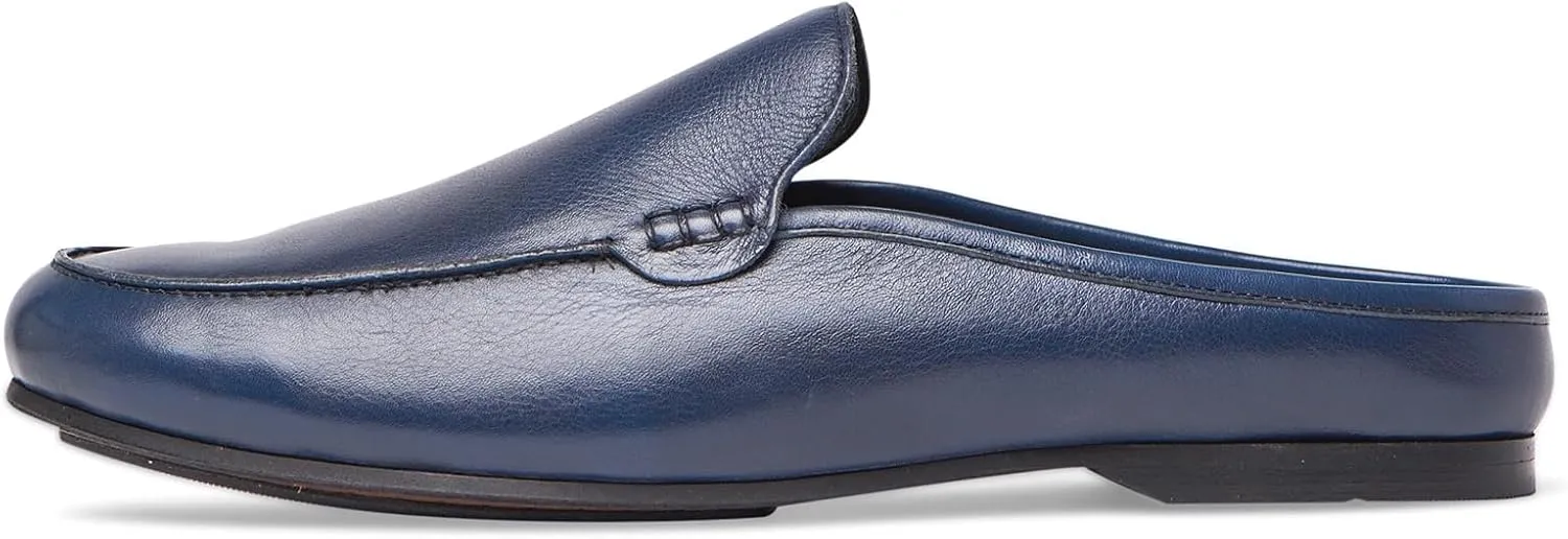 Carlos Santana Planeo Slides for Men | Leather Footbed | Rubber Outsole