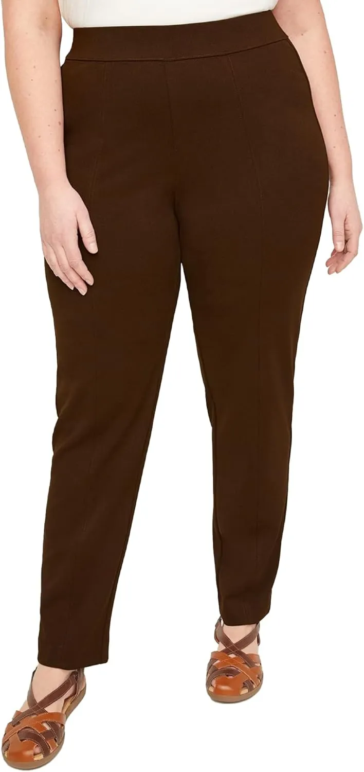 Catherines Women's Plus Size Crepe Knit Pull-On Pant