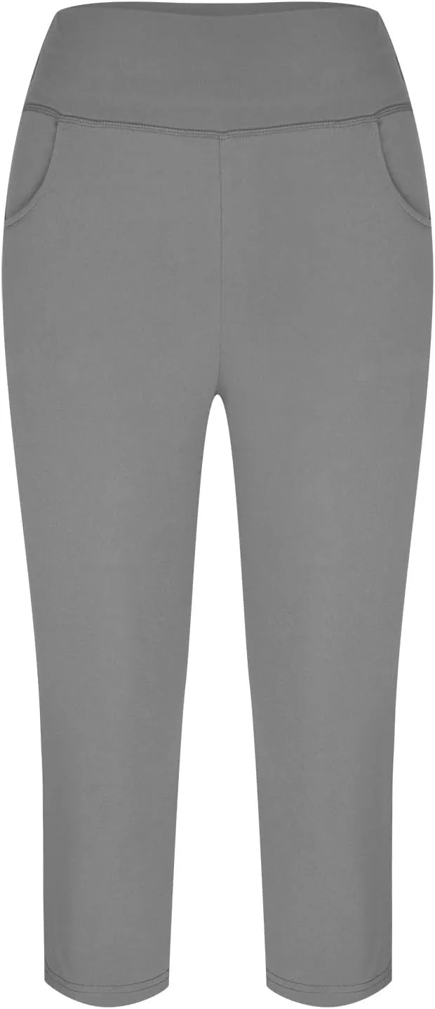 Ceboyel Women High Waist Capri Yoga Pants Soft Workout Sweatpants Causal Lounge Crop Pants Comfy Active Jogger 2023