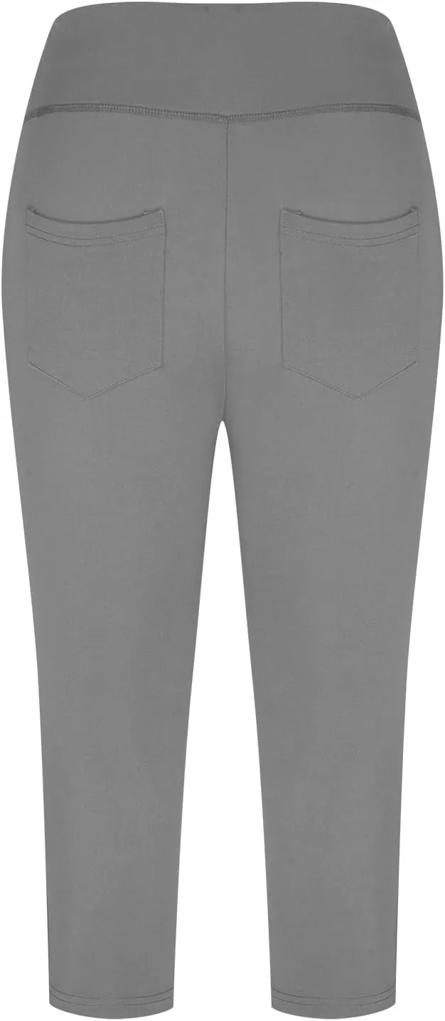 Ceboyel Women High Waist Capri Yoga Pants Soft Workout Sweatpants Causal Lounge Crop Pants Comfy Active Jogger 2023