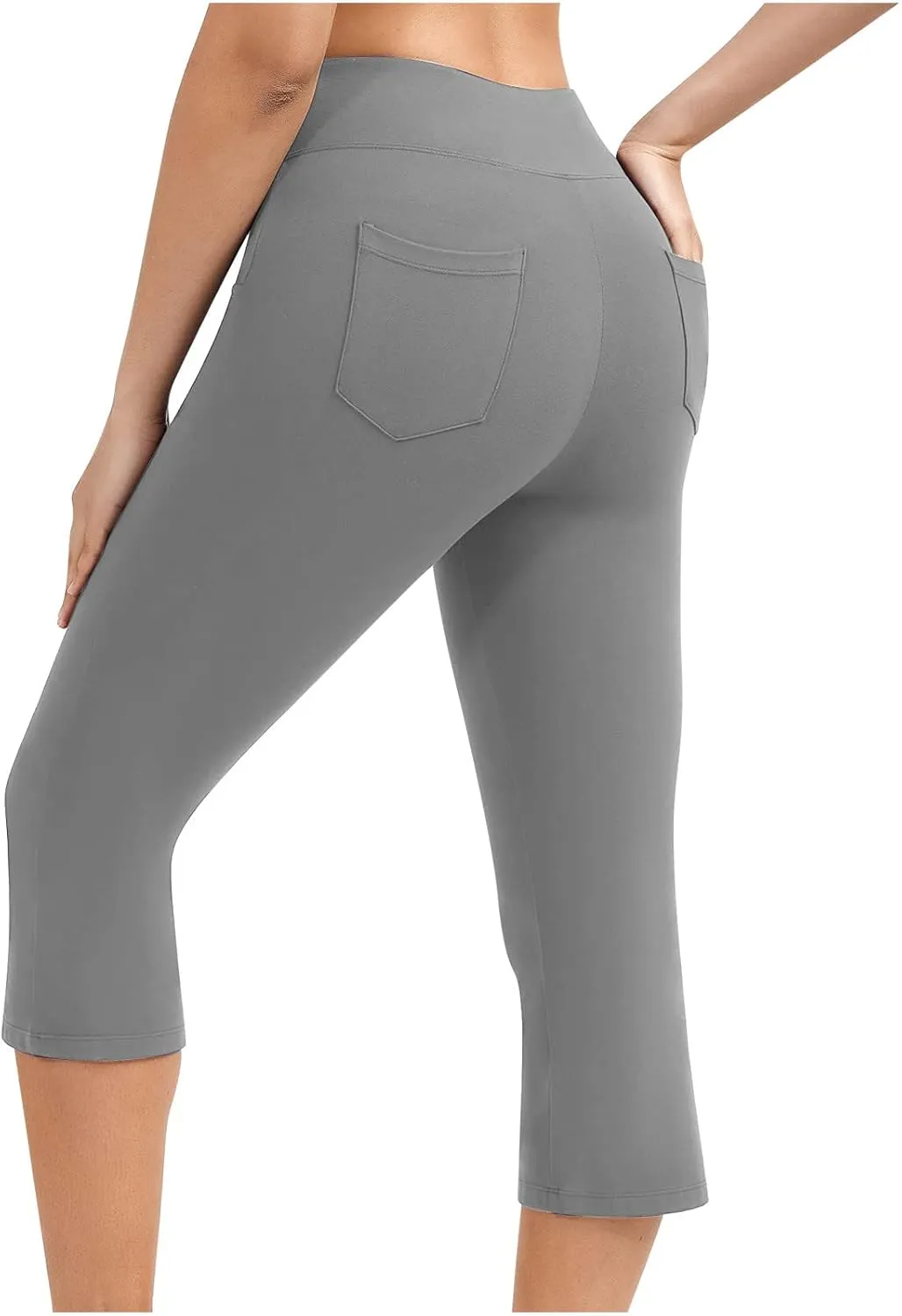 Ceboyel Women High Waist Capri Yoga Pants Soft Workout Sweatpants Causal Lounge Crop Pants Comfy Active Jogger 2023