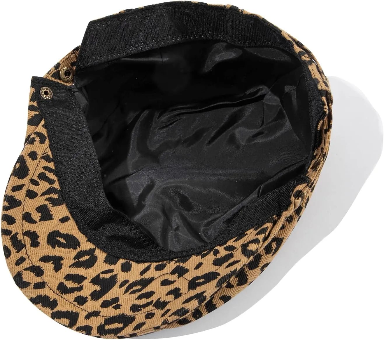 Clakllie Men's Ivy Newsboy Hat Leopard Print Irish Flat Caps Cabbie Driving Hunting Cap Adjsutable Gatsby Beret Hat