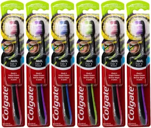 Colgate 360 Fresh N' Protect Toothbrush, Ultra Compact, Soft (Colors May Vary) - Pack of 6