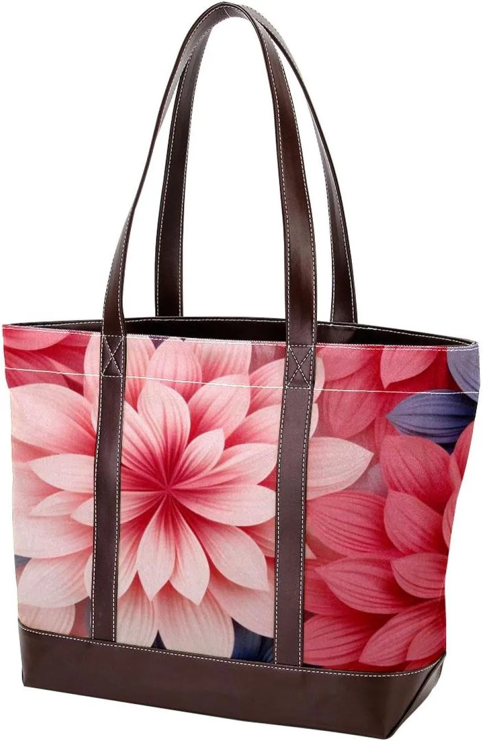 Colorful Petal Flowers-969 Shoulder Purses for Women Large Soft Washed Leather Purses and Durable Handbags