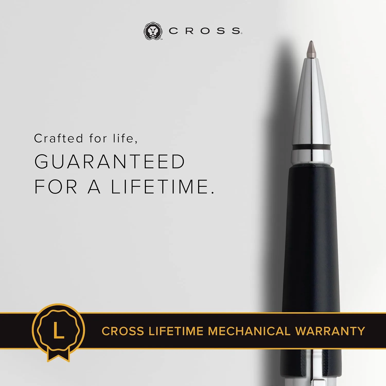 Cross Edge Gel Pen, Retractable, Medium 0.7 Mm, Black Ink, Black Barrel