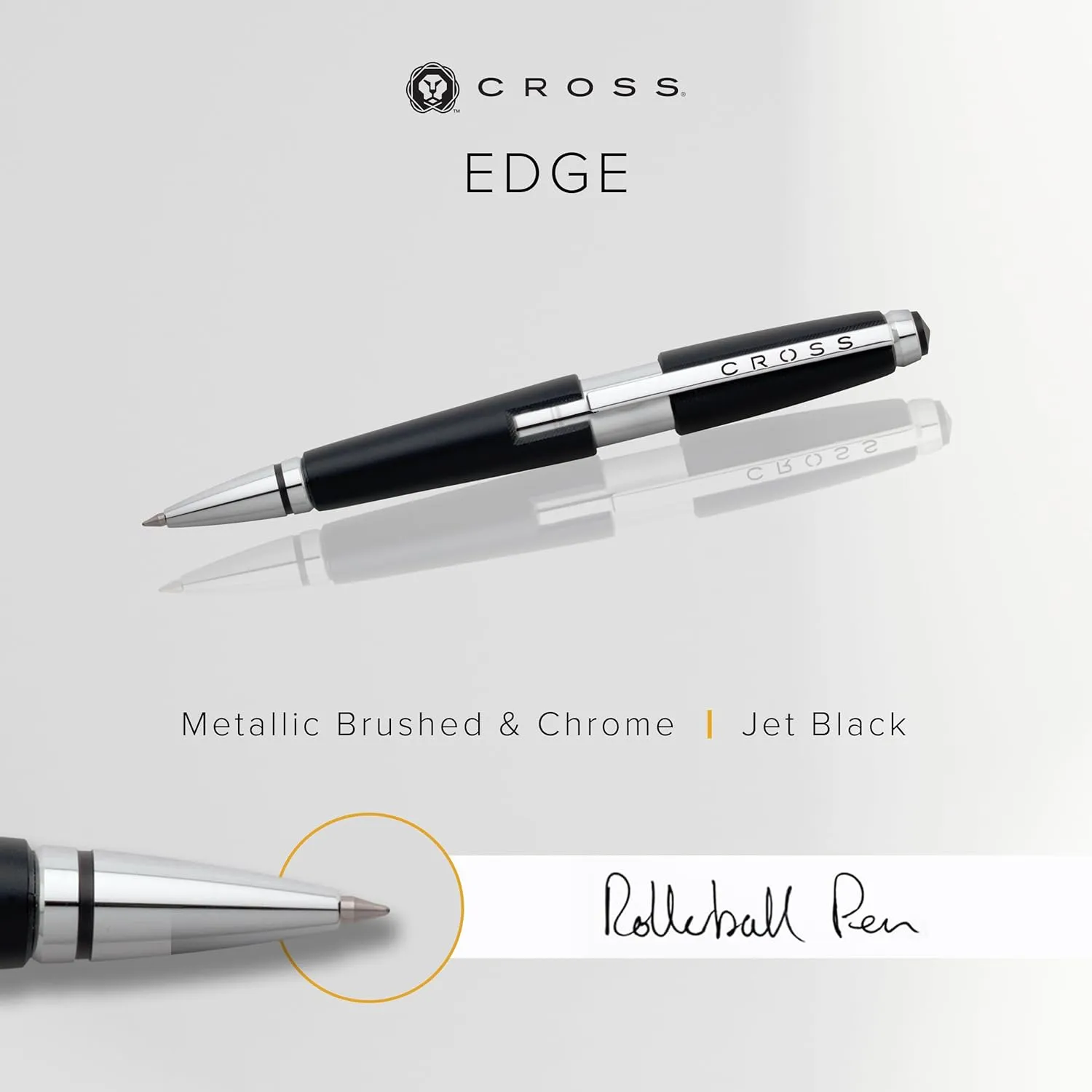 Cross Edge Gel Pen, Retractable, Medium 0.7 Mm, Black Ink, Black Barrel