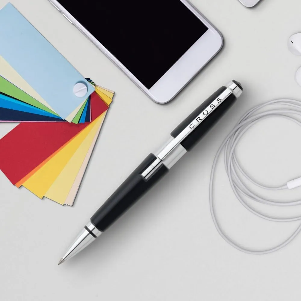 Cross Edge Gel Pen, Retractable, Medium 0.7 Mm, Black Ink, Black Barrel