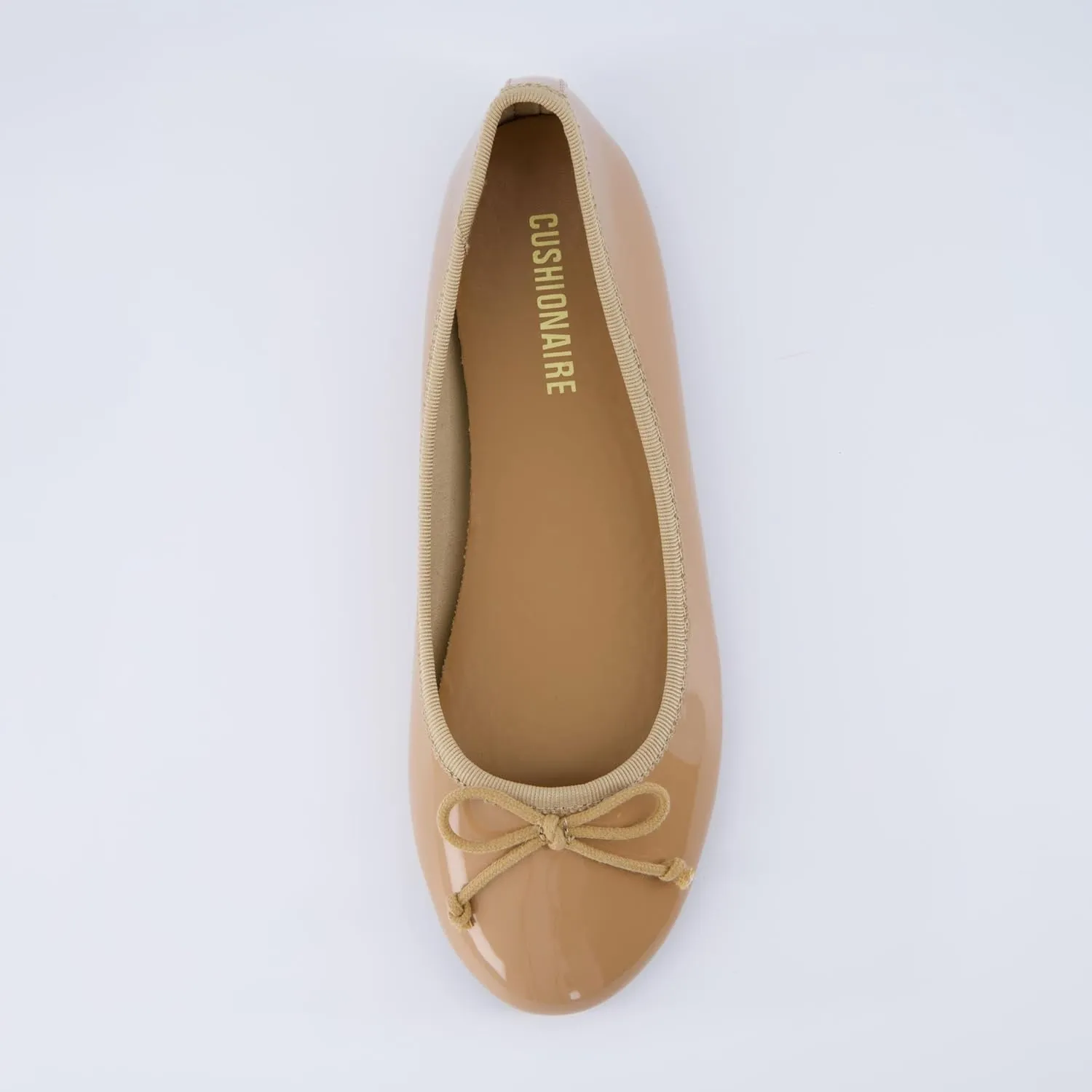 CUSHIONAIRE Women's Como Bow Flat with  Memory Foam and Wide Widths Available