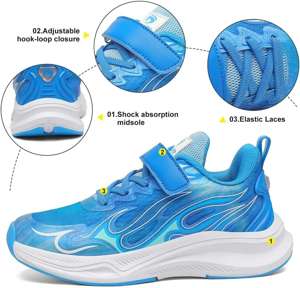 Dannto Boys Girls Sneakers Kids Shoes Lightweight Breathable Athletic Running Tennis Fitness Shoes Little Kid/Big Kid