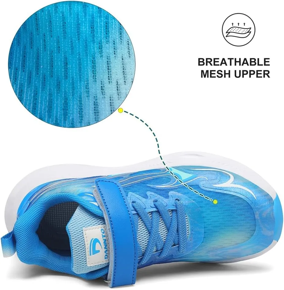 Dannto Boys Girls Sneakers Kids Shoes Lightweight Breathable Athletic Running Tennis Fitness Shoes Little Kid/Big Kid