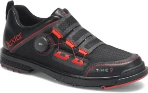 Dexter Mens The 9 Stryker Boa Bowling Shoes (for Right and Left Handed Bowlers. Men's Shoe Sizing) - Black/Red 9