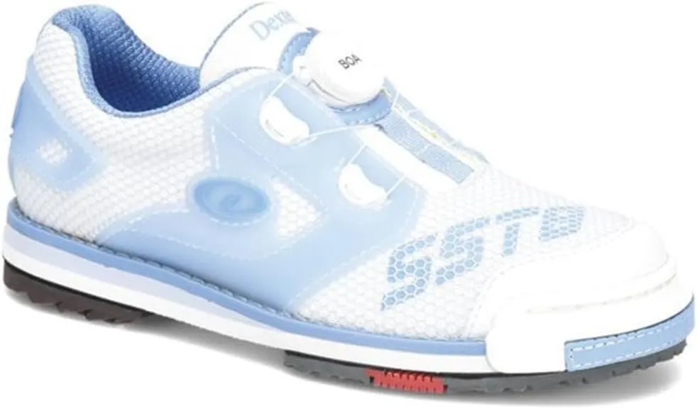 Dexter Women's SST 8 Power Frame Boa Bowling Shoe (for Right and Left Handed Bowlers. Women's Shoe Sizing) s - White/Blue 8.5