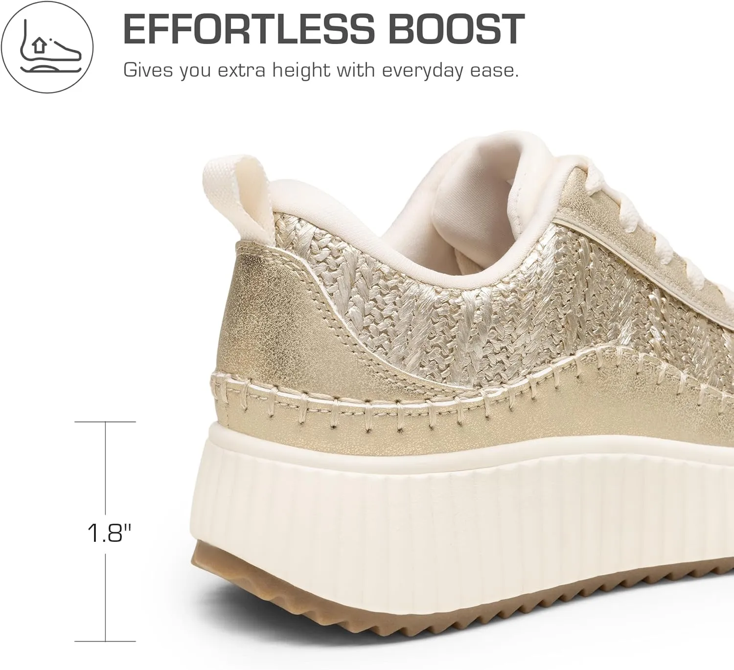 DREAM PAIRS Women Chunky City Tweed Comfortable Casual Platform Fashion Sneaker