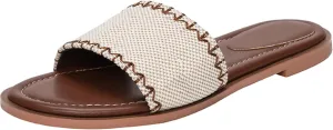 Dyale Women's Raffia Sandals Summer Woven Open Toe Slide Sandals