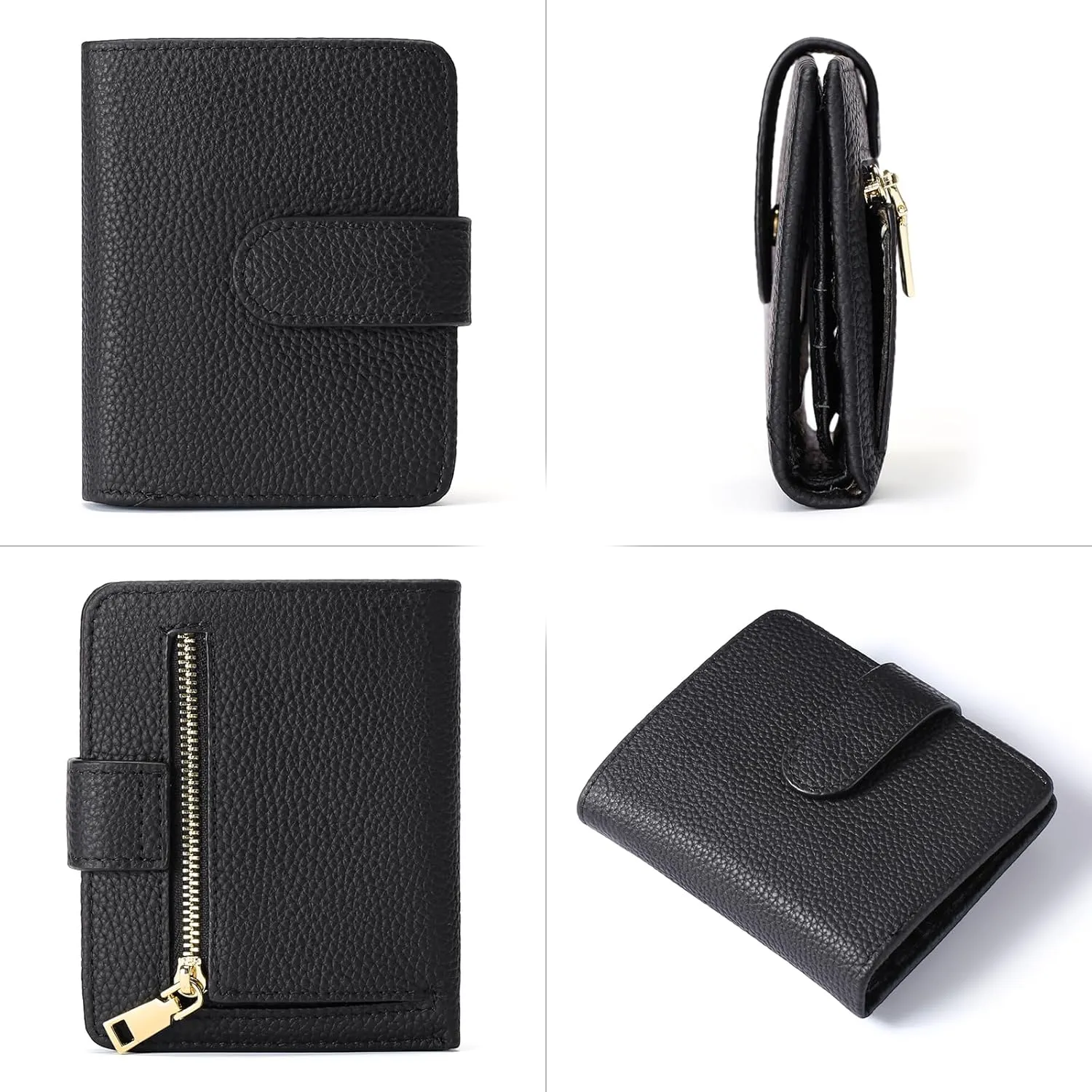 FALAN MULE Wallet Women RFID Blocking Slim Genuine Leather Small Womens Wallet with Zipper Coin Pocket